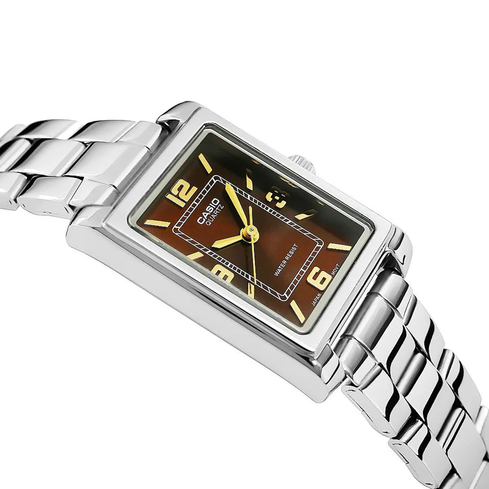 Casio LTP-1234DD-5ADF Women's Brown-Dial Stainless Steel Watch
