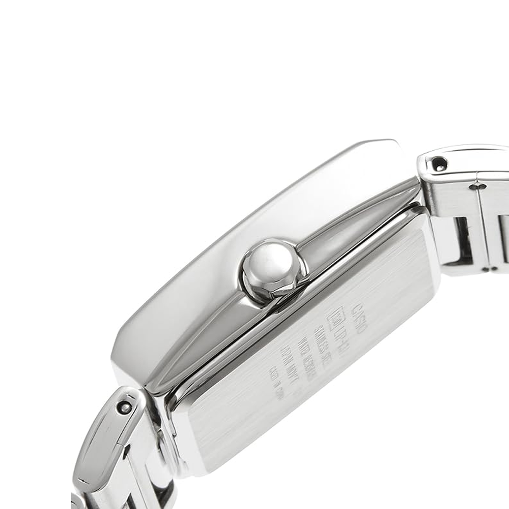 Casio LTP-1317D-4CDF Women's Red-Accent Stainless Steel Watch