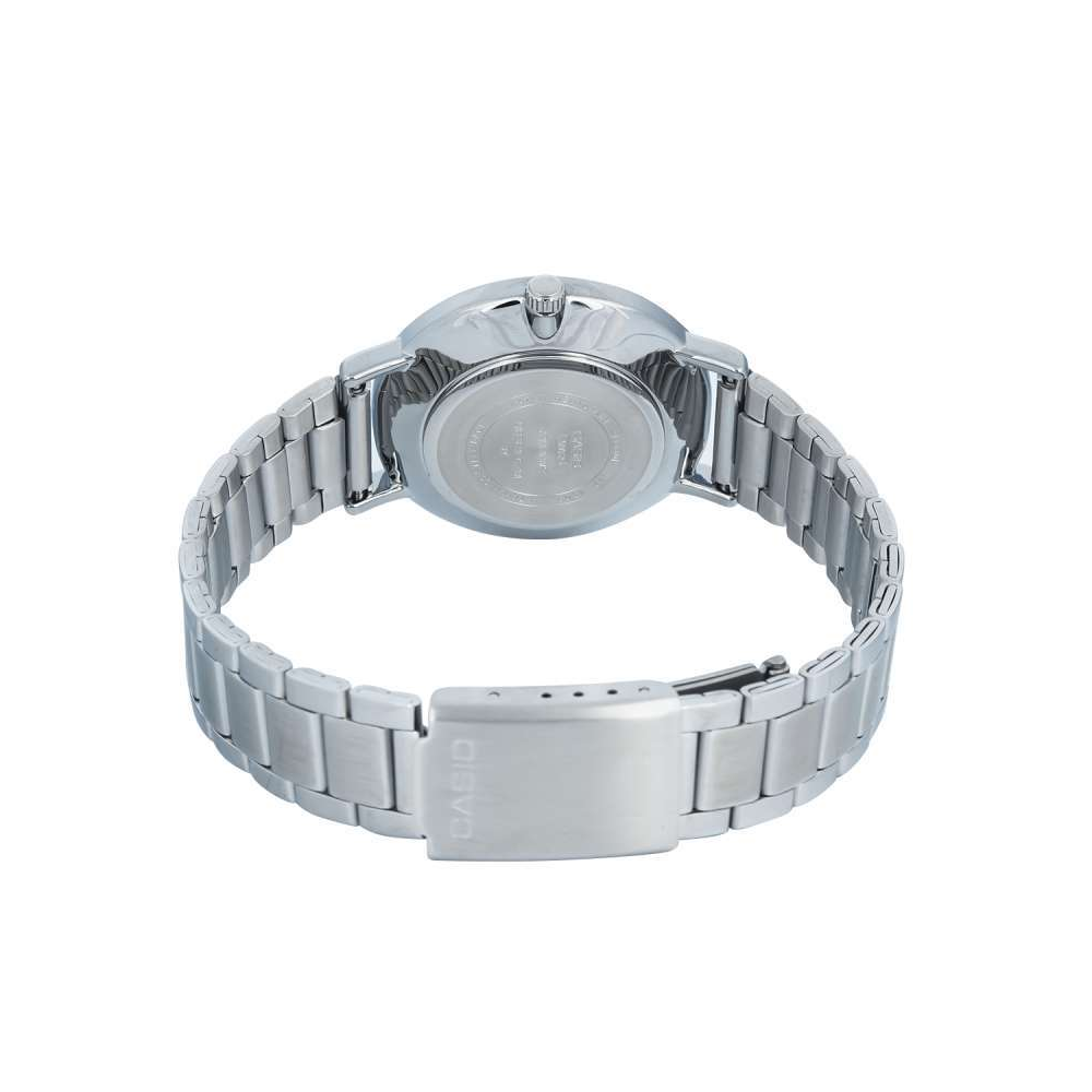 Casio LTP-VT03D-3BDF Women's Green-Dial Stainless Steel Watch