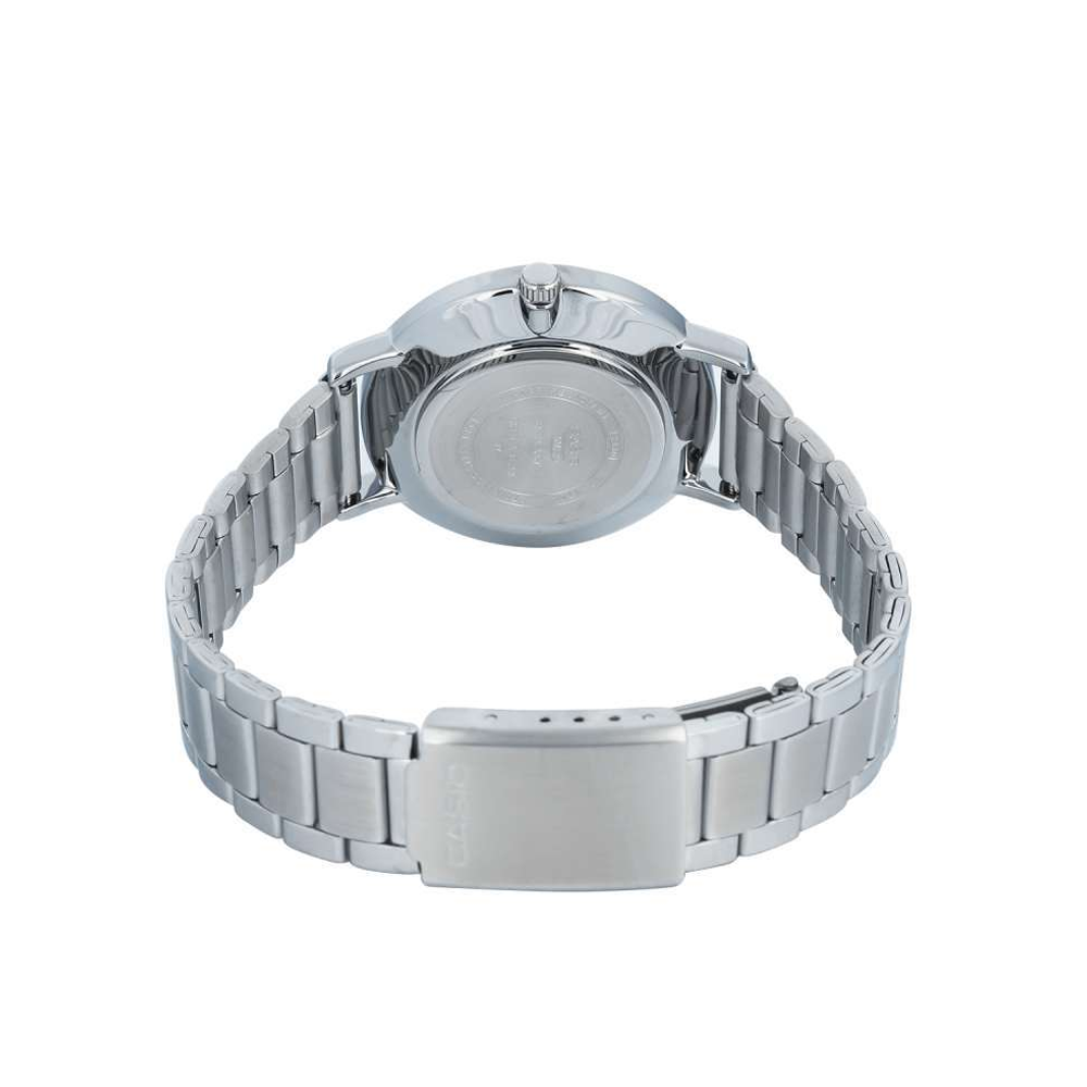 Casio LTP-VT04D-2ADF Women's Blue-Dial Stainless Steel Analog Watch