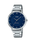 Casio LTP-VT04D-2ADF Women's Blue-Dial Stainless Steel Analog Watch