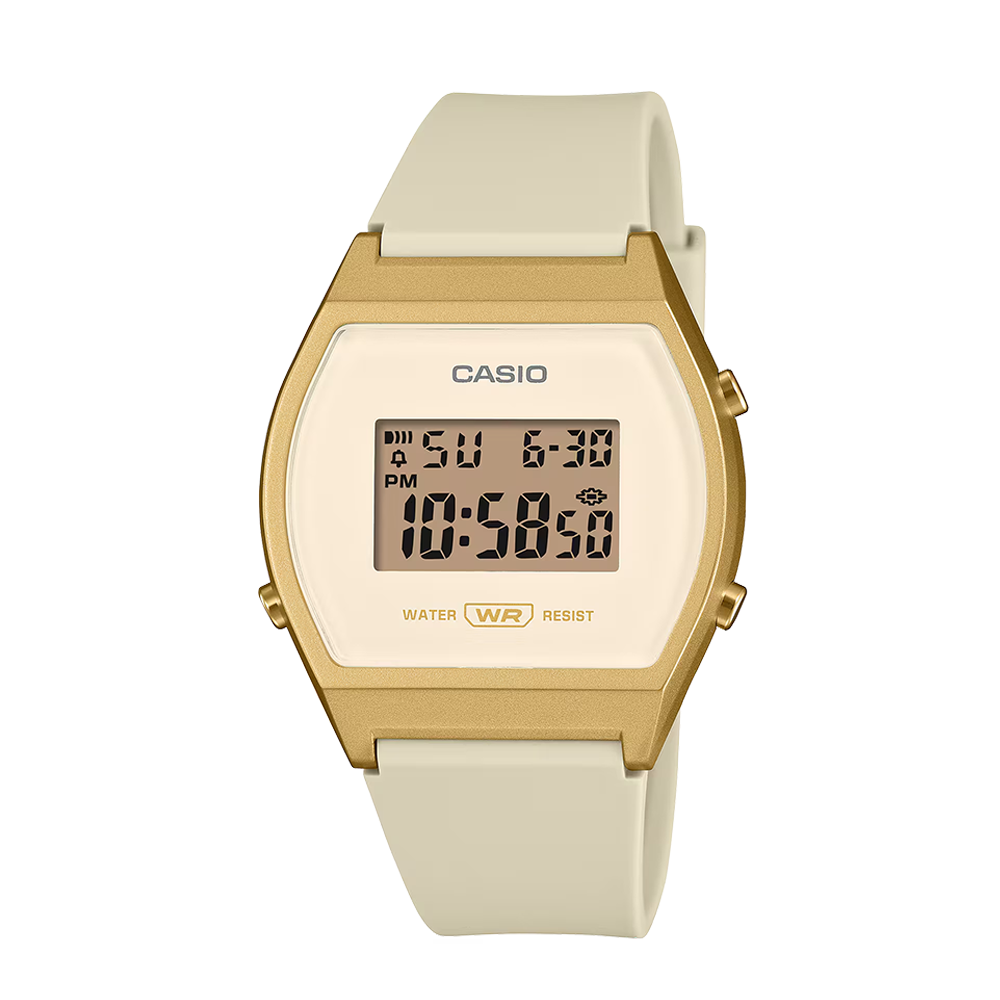 Casio LW-204-9ADF Women's Gold-Tone Digital Resin Watch