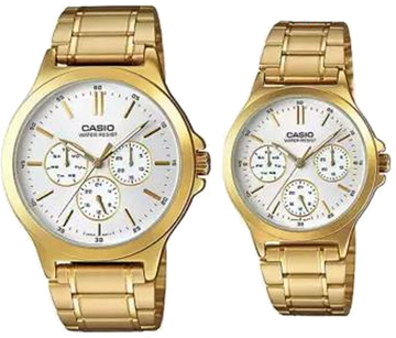 Casio M LTP V300G 7A Analog Couple Couple Box PublicWatch