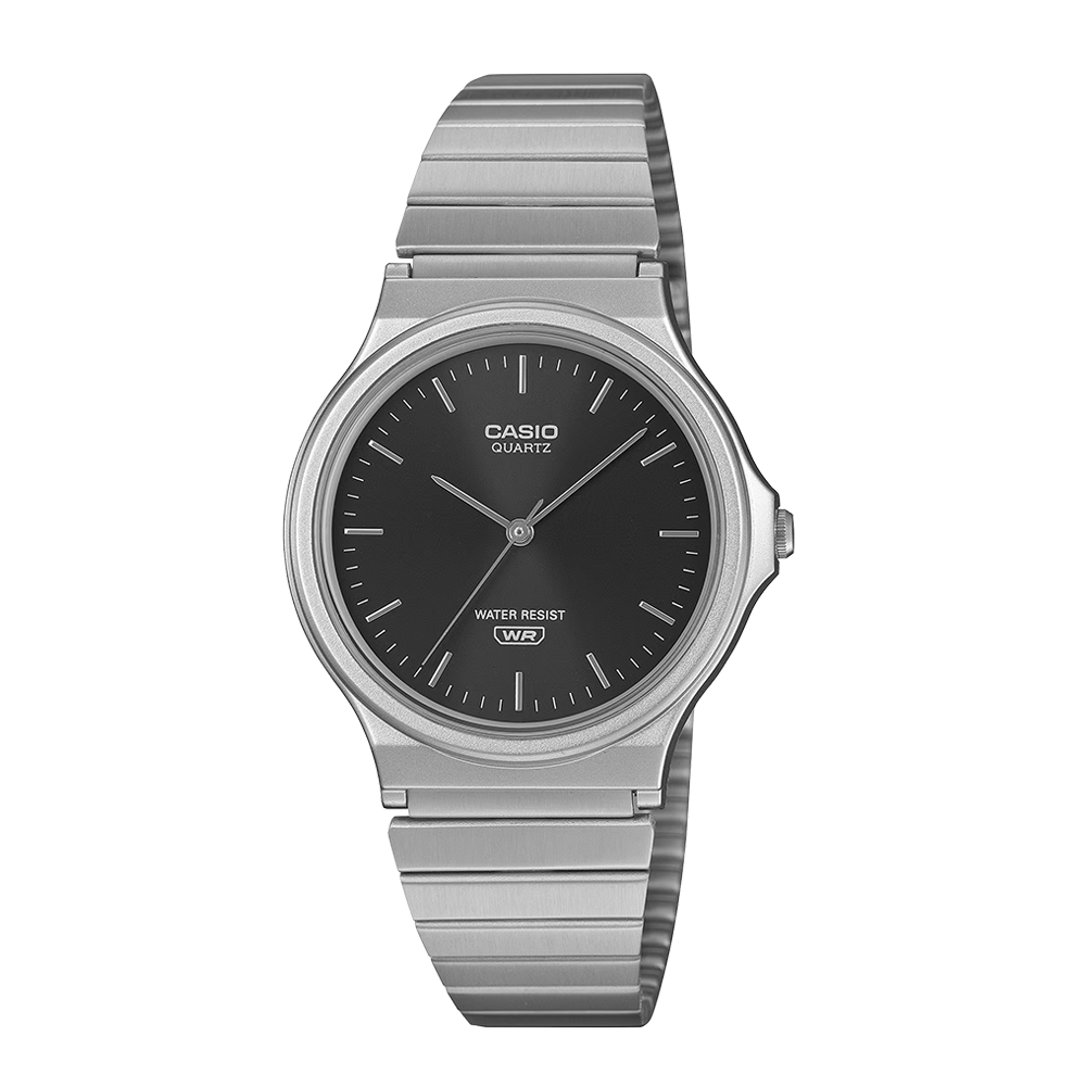 Casio MQ-24DA-1ADF Unisex Black-Dial Stainless Steel Analog Watch