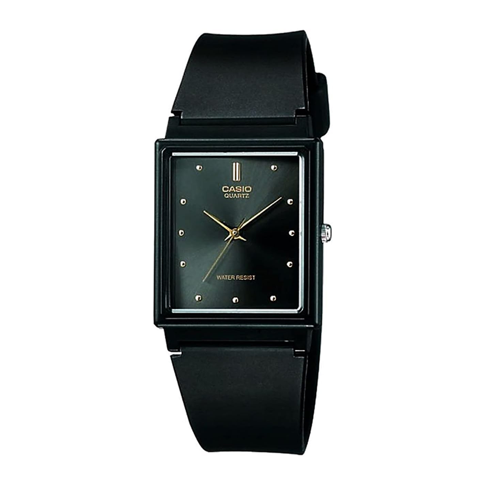 Casio MQ-38-1ADF Unisex Black-Dial Rectangular Analog Watch