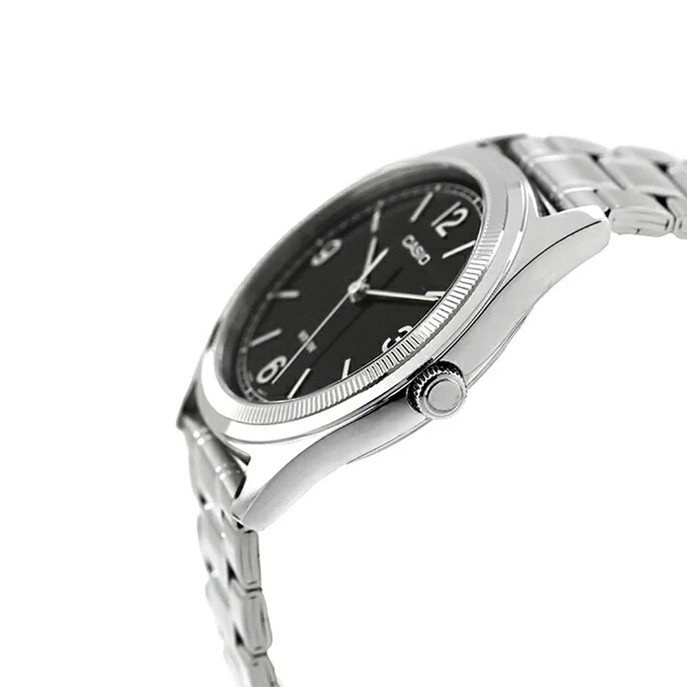 Casio MTP-B210D-1AVDF Men's Black-Dial Stainless Steel Analog Watch