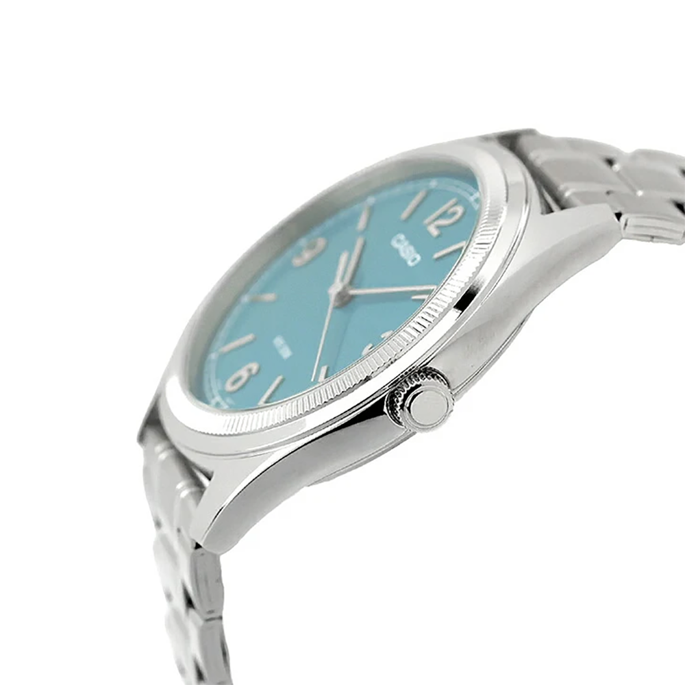 Casio MTP-B210D-2A1VDF Men's Blue-Dial Stainless Steel Analog Watch