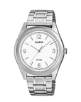 Casio MTP-B210D-7AVDF Men's White-Dial Stainless Steel Analog Watch