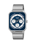 Casio MTP-M307D-2BVDF Men's Blue-Dial Stainless Steel Multi-Dial Analog Watch