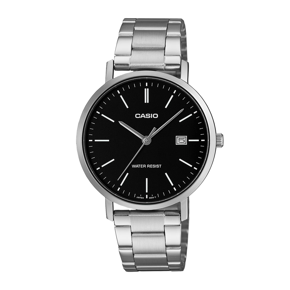 Casio MTP-VT05D-1EDF Men's Silver/Black Analog Watch