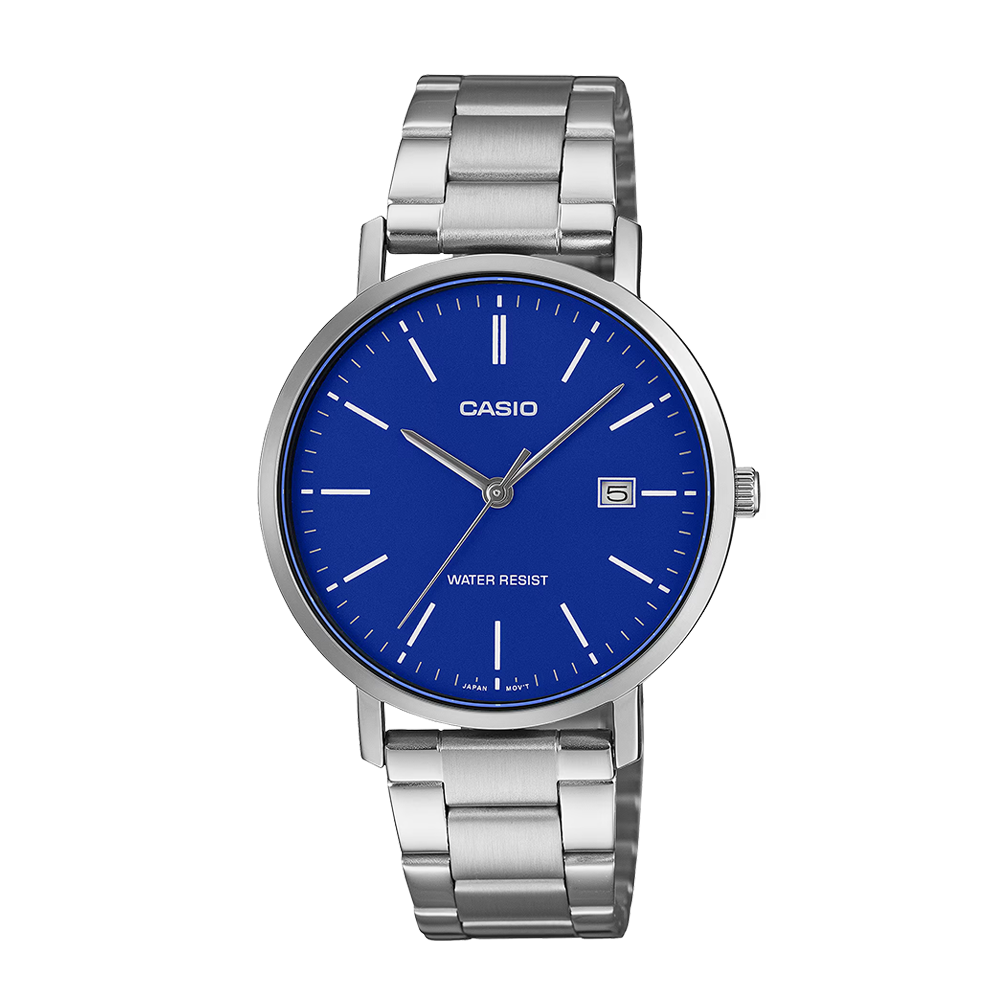 Casio MTP-VT05D-2EDF Men's Silver/Blue Analog Watch