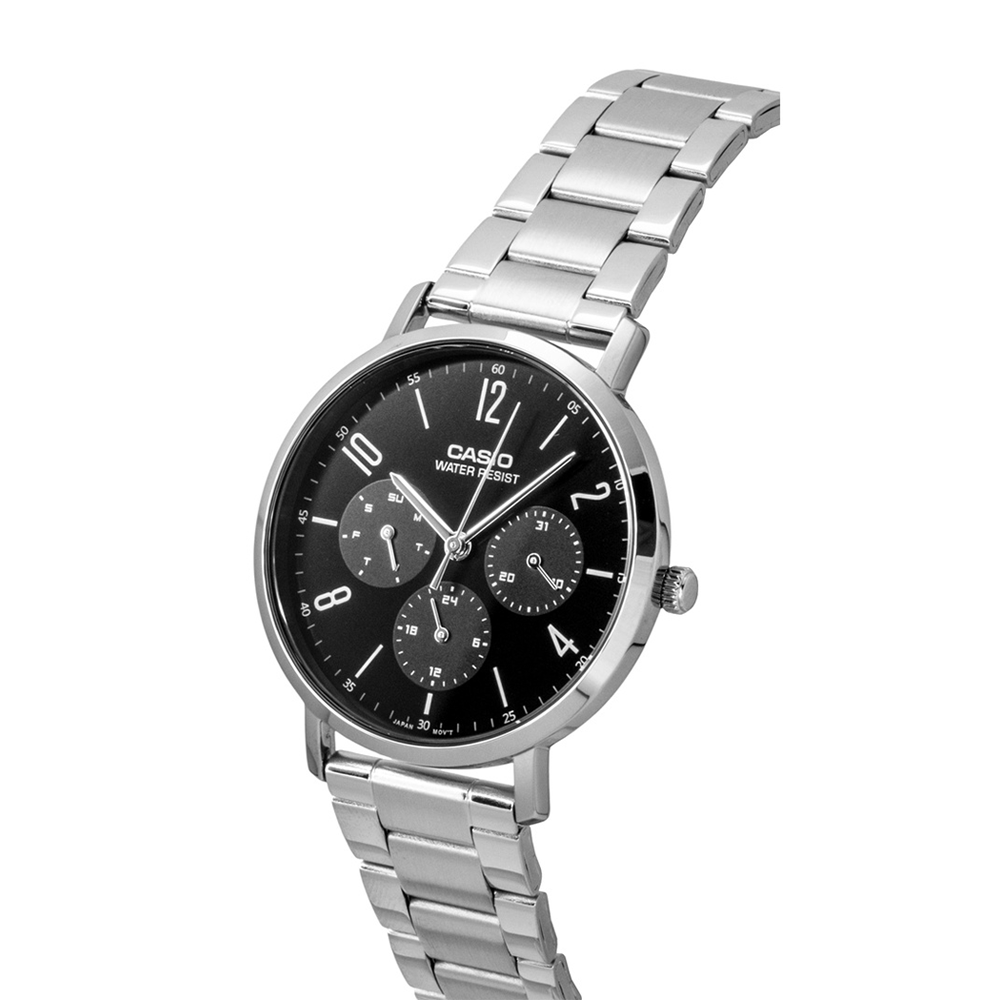 Casio MTP-VT06D-1BDF Men's Silver/Black Analog Watch