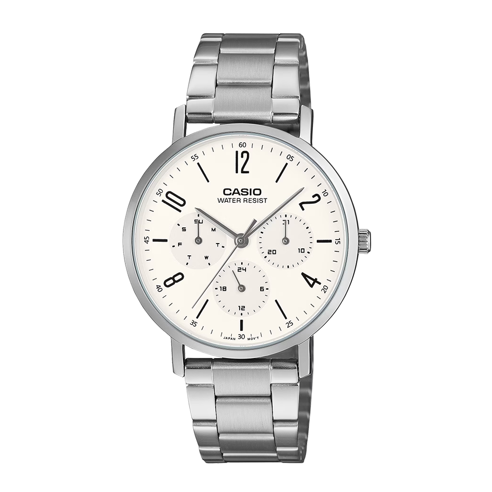 Casio MTP-VT06D-7BDF Men's Silver/White Analog Watch