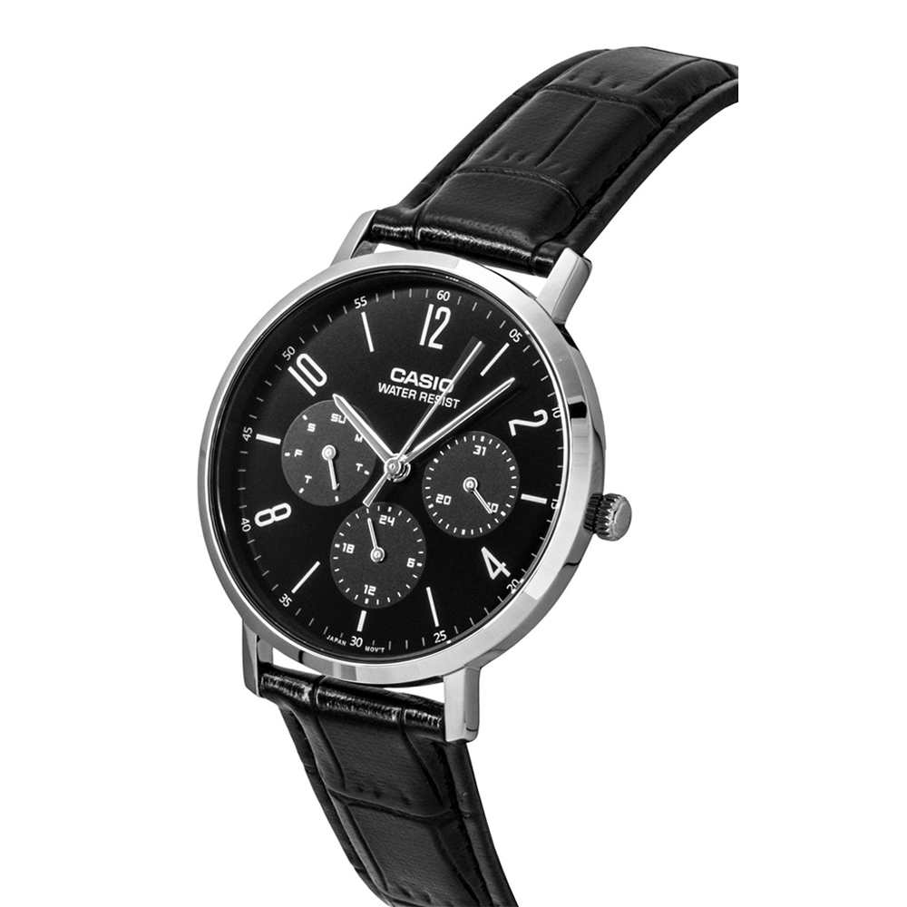 Casio MTP-VT06L-1BDF Men's Silver/Black Analog Watch