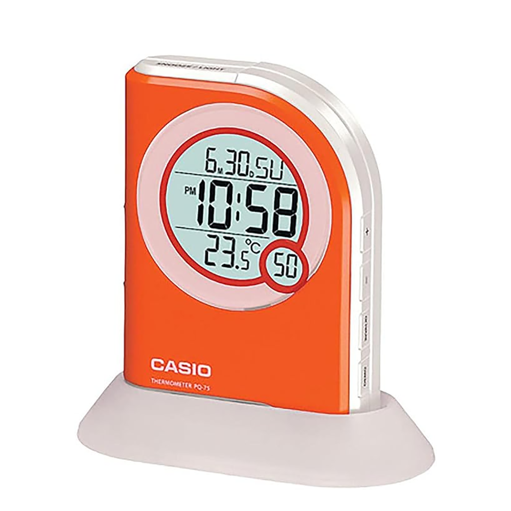 Casio PQ-75-4D Orange Digital Table Alarm Clock