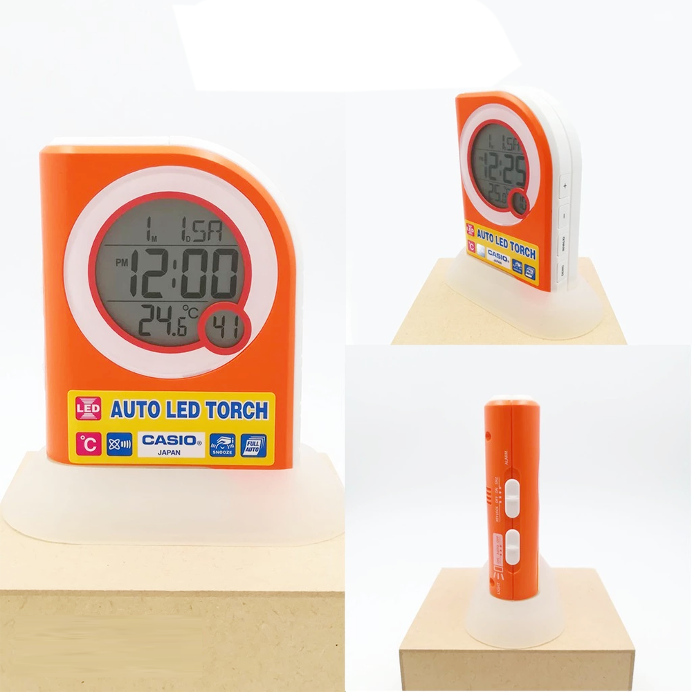 Casio PQ-75-4D Orange Digital Table Alarm Clock