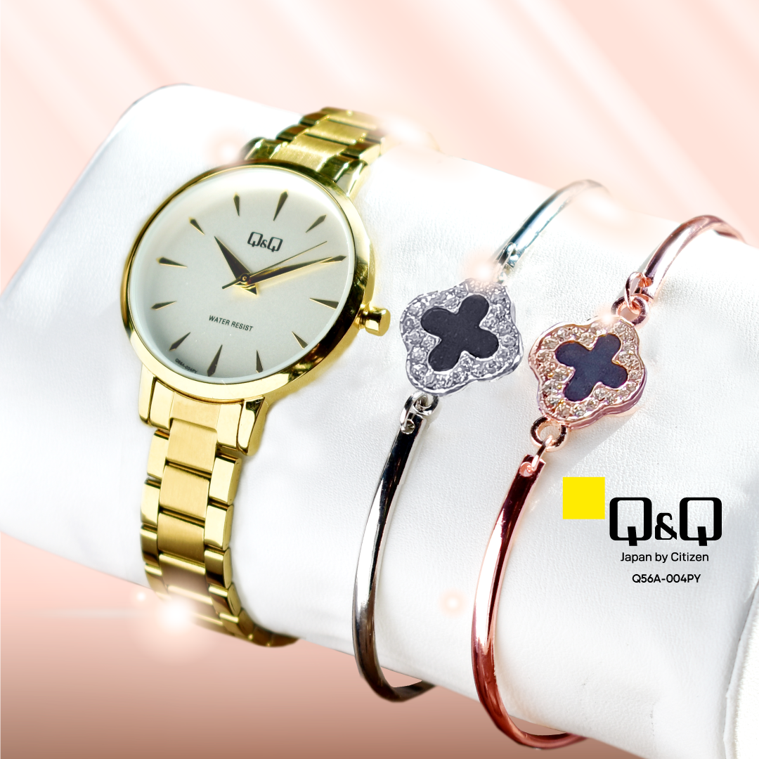 Q&amp;Q Japan By Citizen Q56A-004PY Analog (SET)