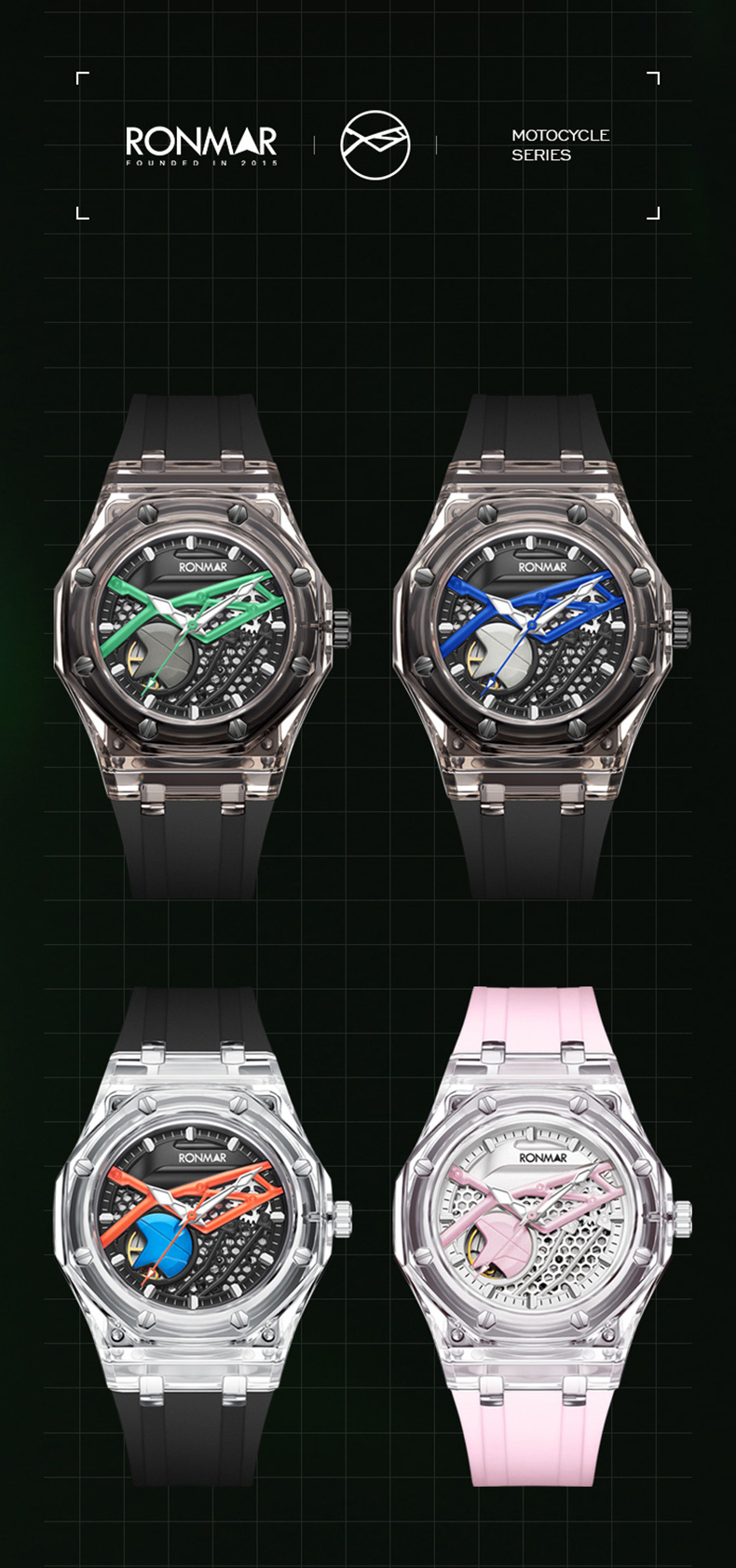 RONMAR RM-MOTO01 GREEN BLACK (MOTOXLV)