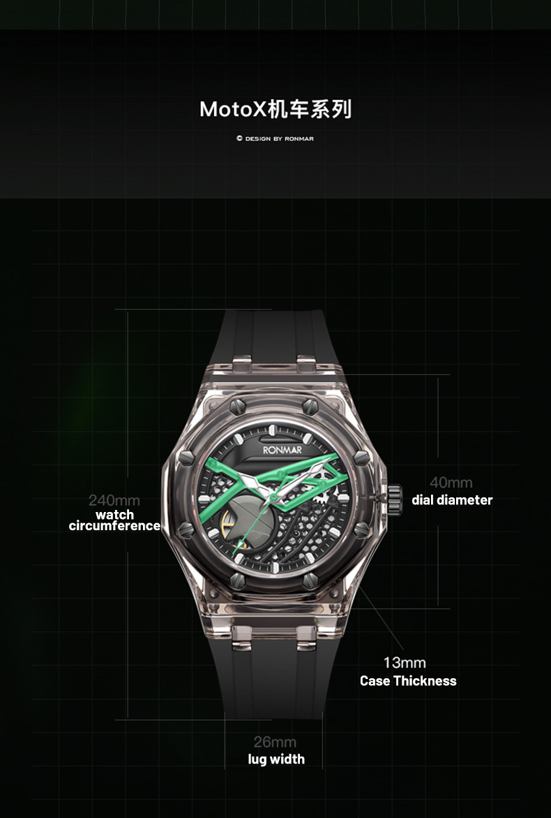 RONMAR RM-MOTO01 GREEN BLACK (MOTOXLV)