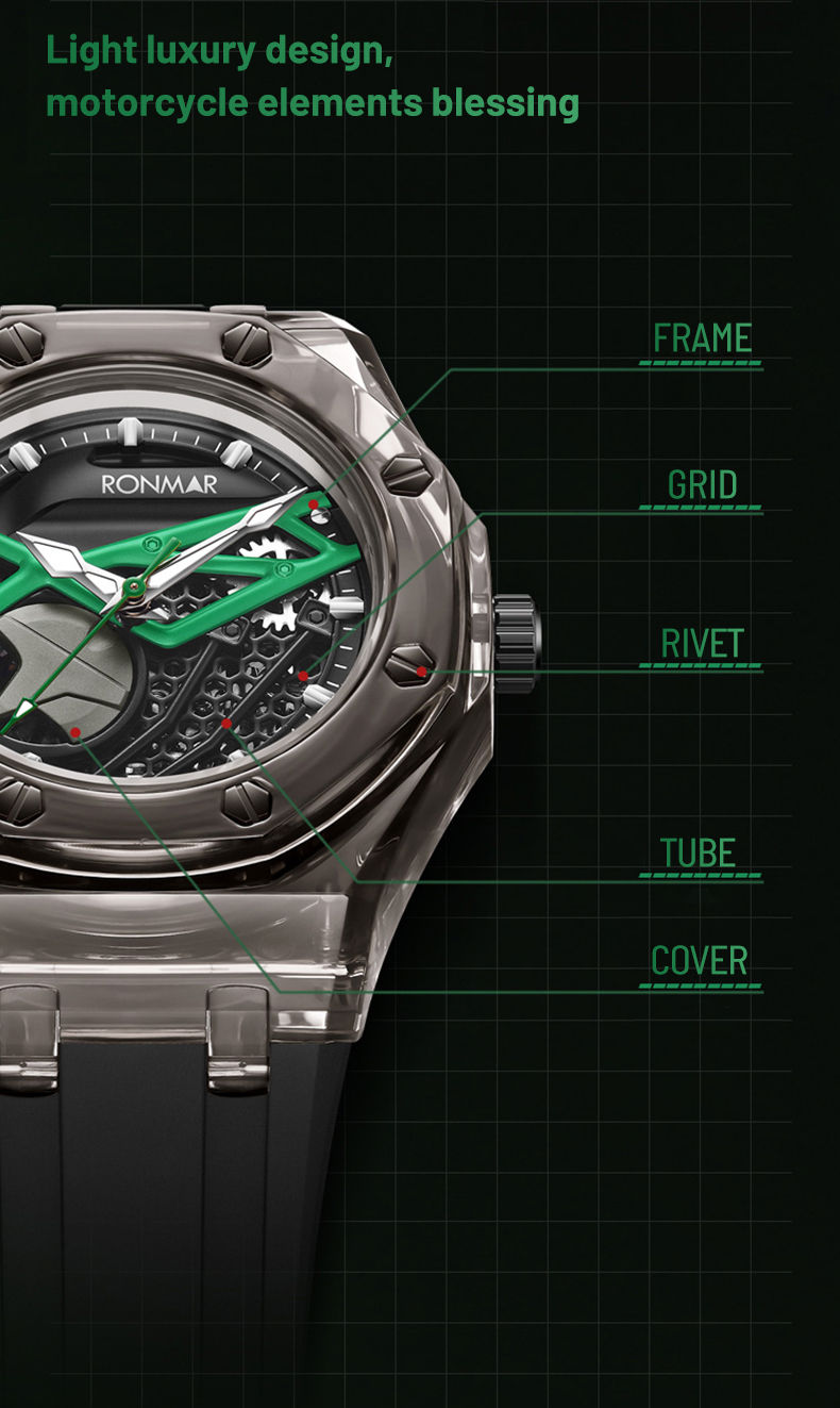 RONMAR RM-MOTO01 GREEN BLACK (MOTOXLV)