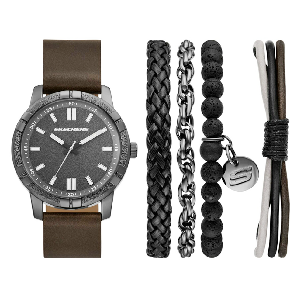 Skechers Men SR9146 Beachy Stackable Analog Quartz Watch Set - View 1