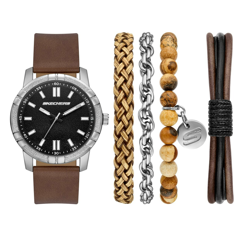 Skechers Men SR9147 Beachy Stackable Analog Quartz Watch Set - View 1