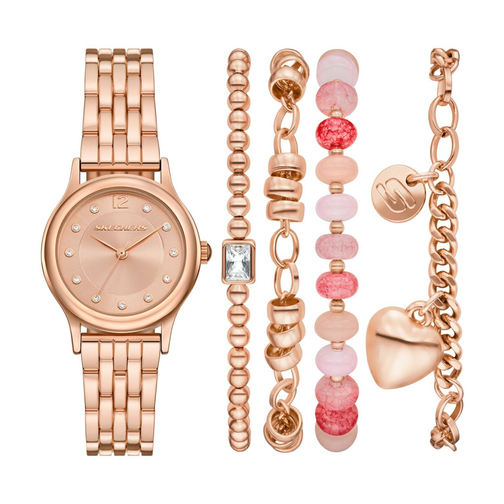Skechers Women SR9148 Rainbow Crystal Analog Quartz Watch Set - View 1