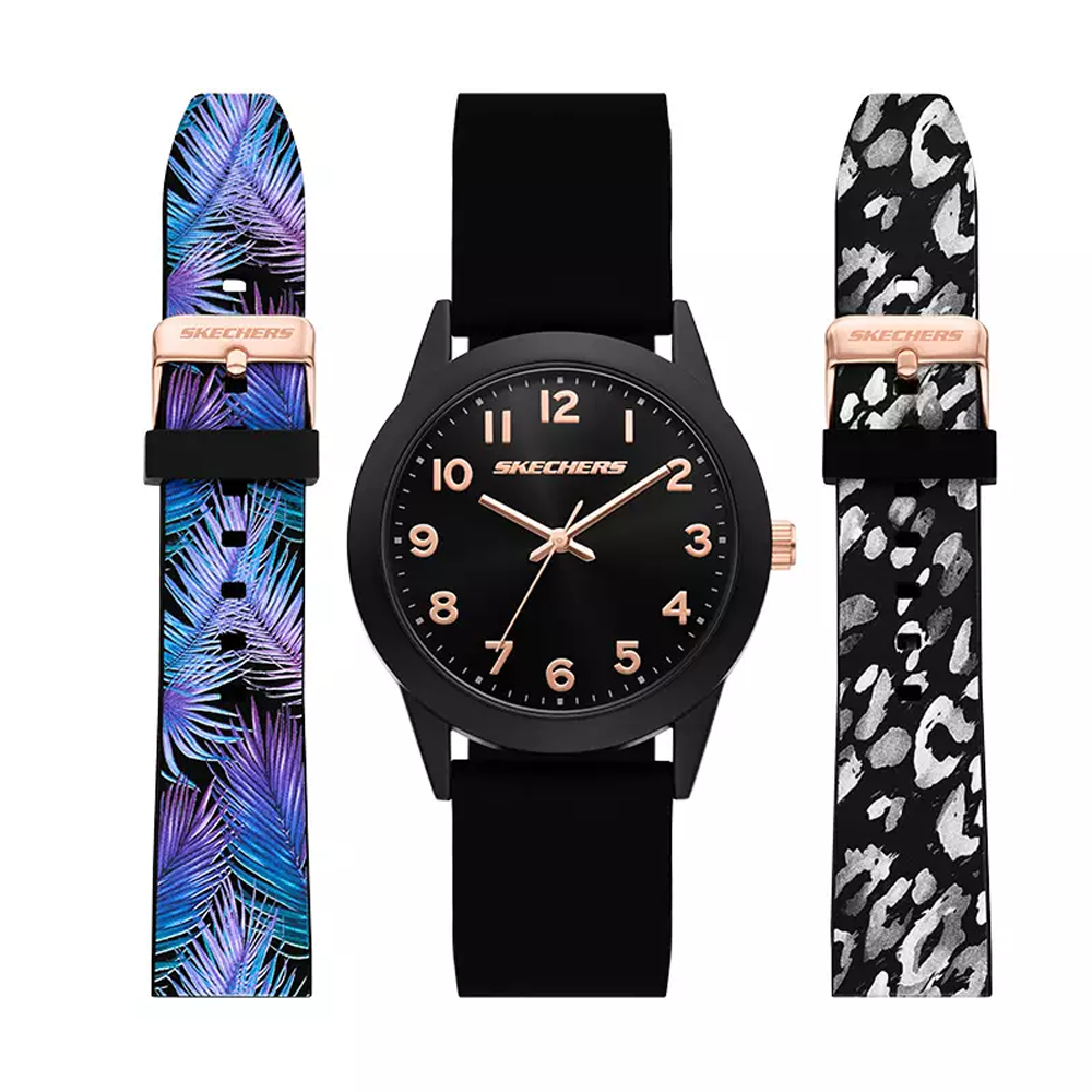 Skechers Women SR9150 Printed Interchangeable Straps Analog Quartz Watch Set - View 1