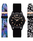 Skechers Women SR9150 Printed Interchangeable Straps Analog Quartz Watch Set - View 1