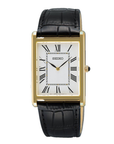 Seiko Classic SWR104P1 Men's Gold-Tone Quartz Leather Watch