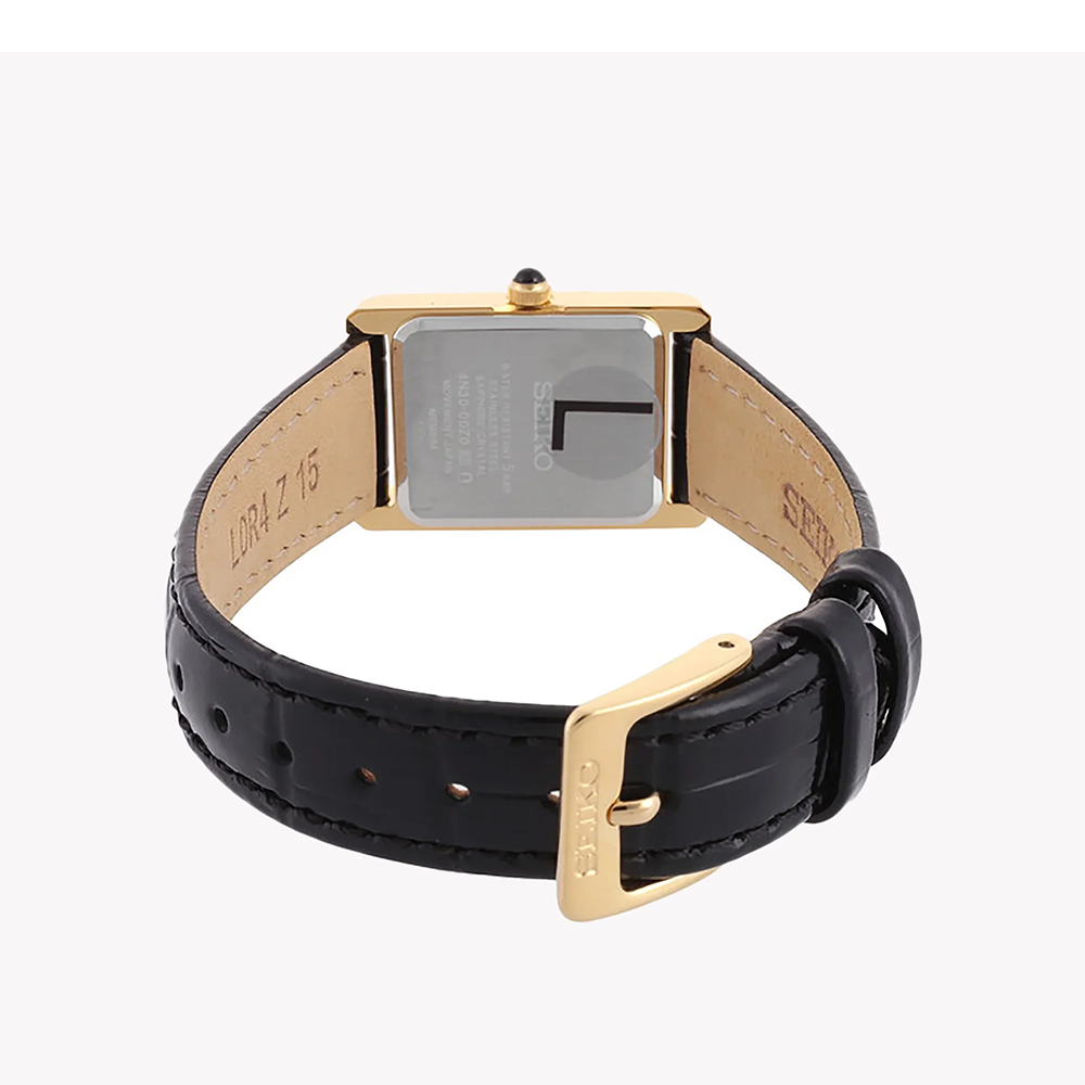Seiko Classic SWR108P1 Women's Gold-Tone Quartz Leather Watch