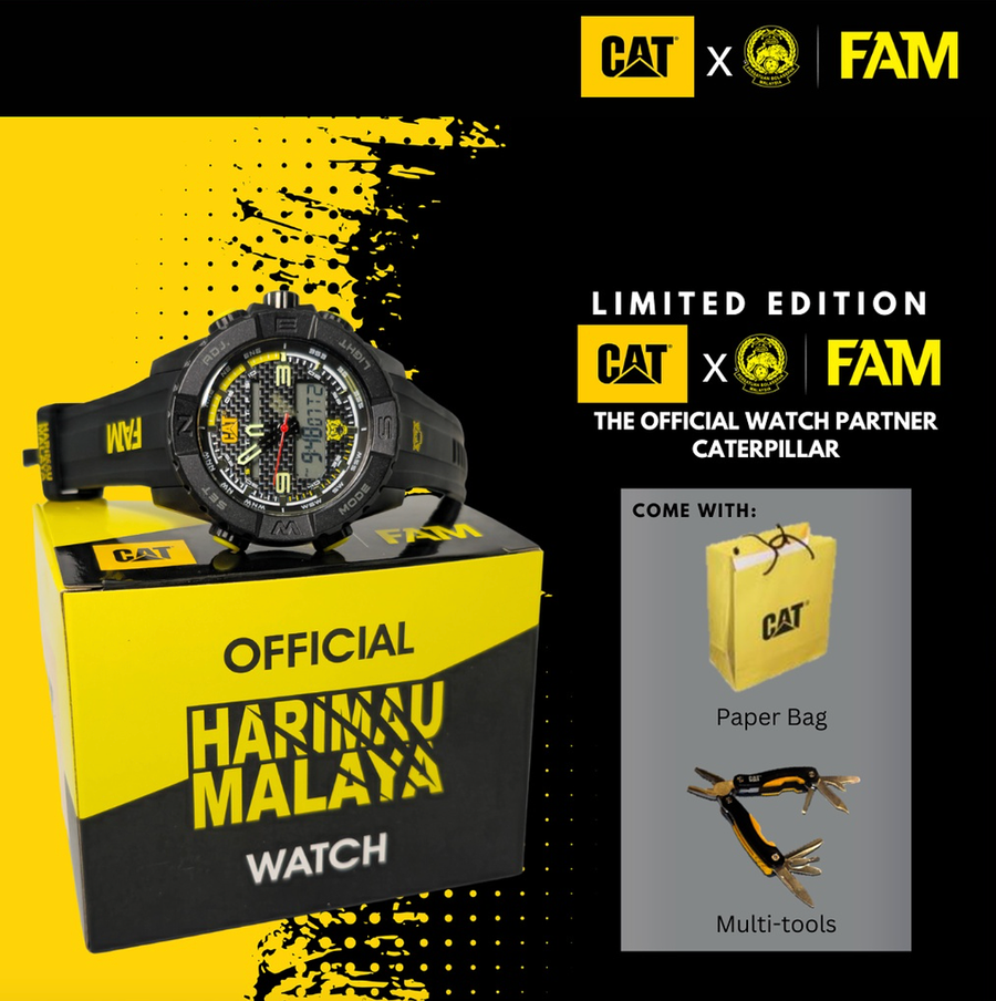 Caterpillar MG-145-FAM CAT x FAM Harimau Malaya Collaboration Limited Edition Analog Digital Men
