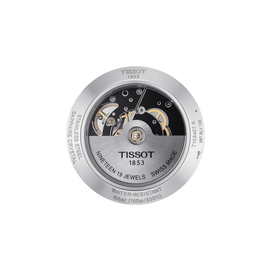 Tissot V8 Swissmatic 42.5mm T106.407.11.031.00 Men's Automatic Watch - caseback