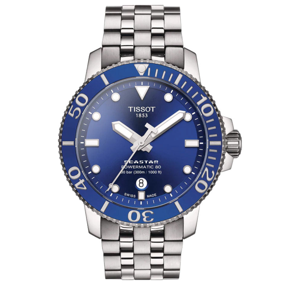Tissot Seastar 1000 Powermatic 80 43mm T120.407.11.041.00 Men's Automatic Watch - front view
