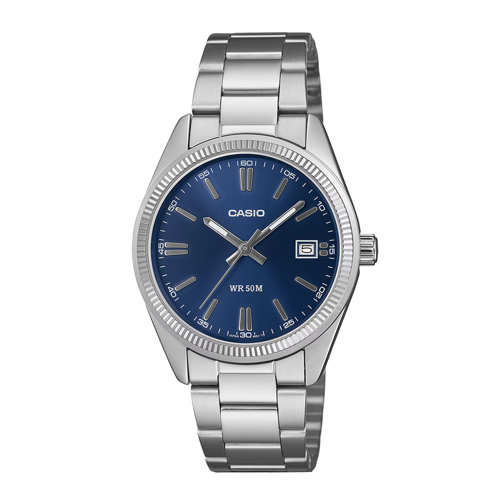 Casio UTP-1302PD-2A1VDF Unisex Silver/Blue Analog Watch
