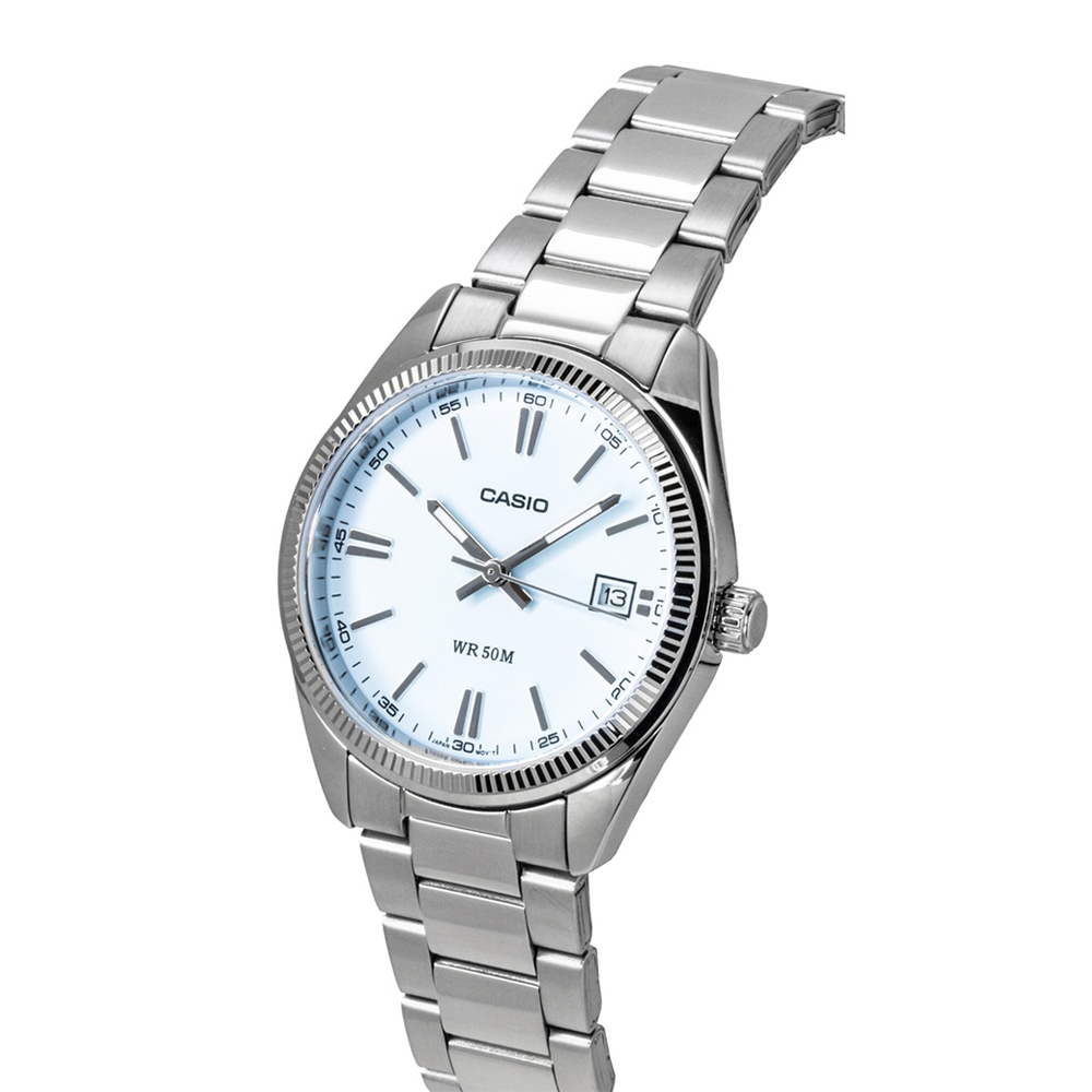 Casio UTP-1302PD-2A2VDF Unisex Silver/Blue Analog Watch