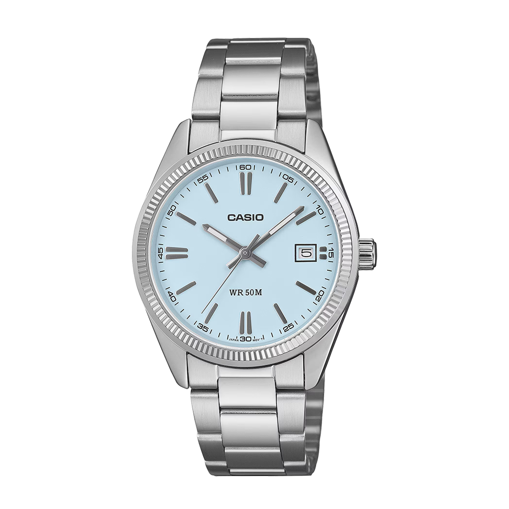 Casio UTP-1302PD-2A2VDF Unisex Silver/Blue Analog Watch