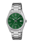 Casio UTP-1302PD-3A1VDF Unisex Silver/Green Analog Watch