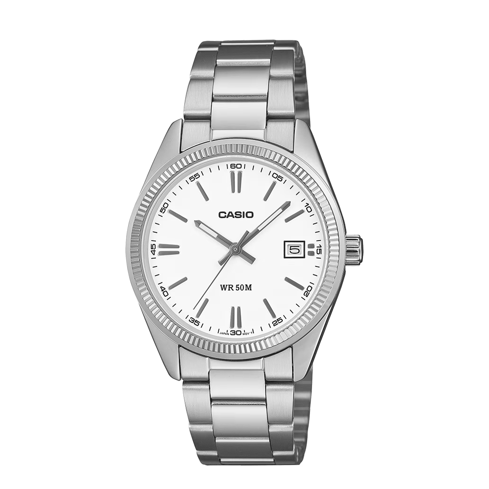 Casio UTP-1302PD-7AVDF Unisex Silver/White Analog Watch