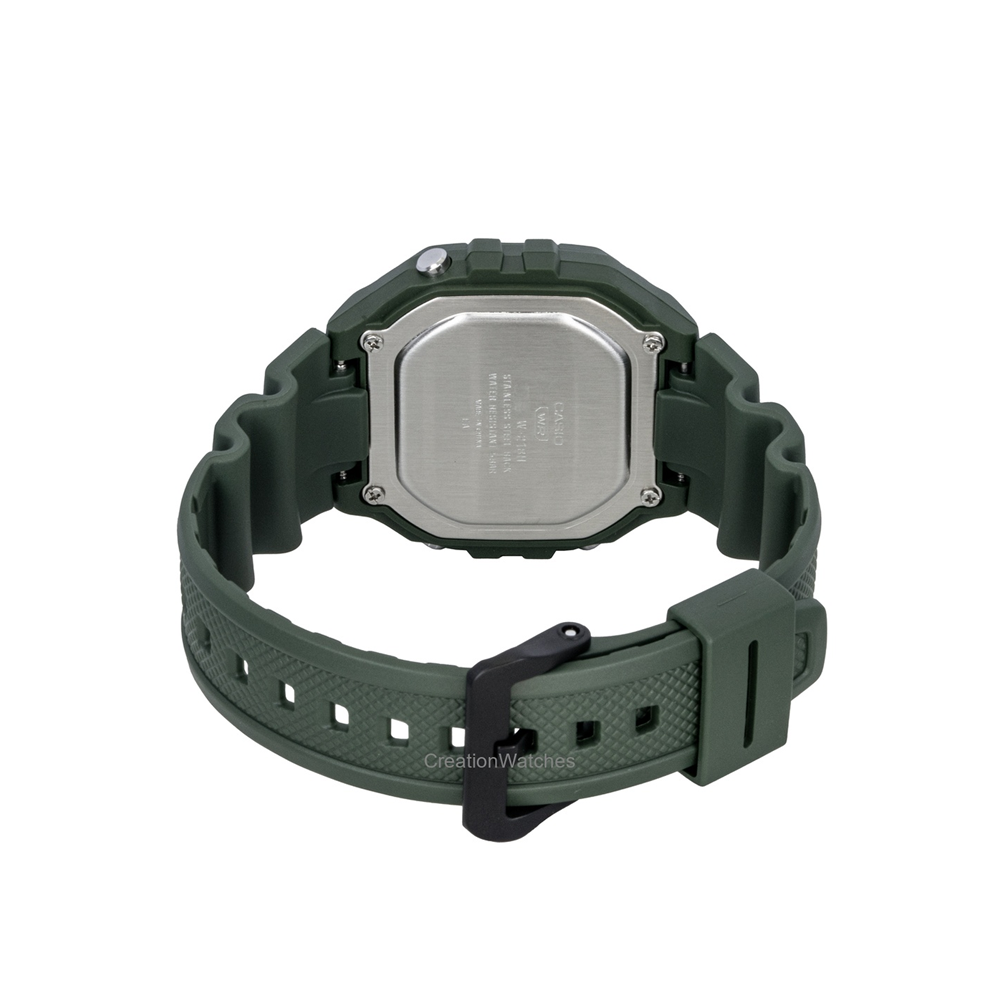 Casio W-218H-3BVDF Men's Green/Black Digital Watch