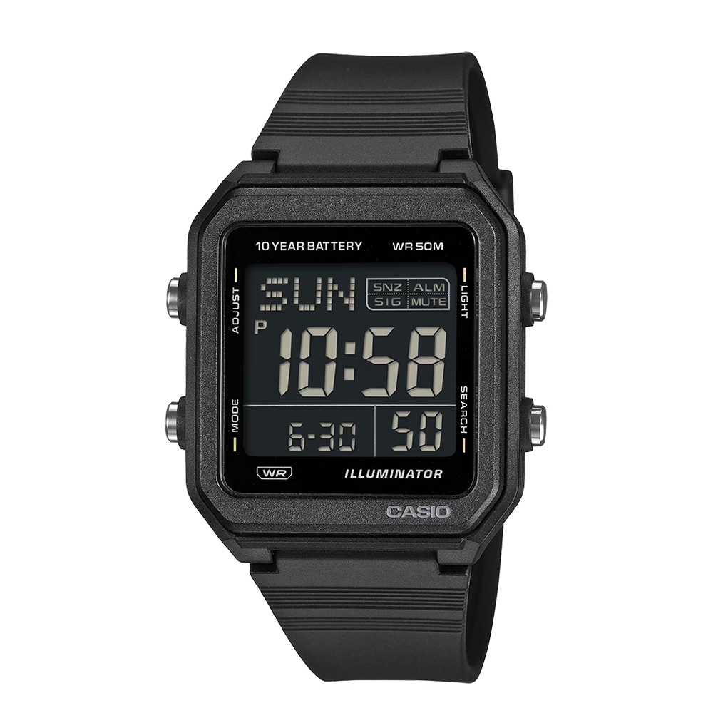 Casio W-221H-1BVDF Unisex Black/Grey Digital Watch