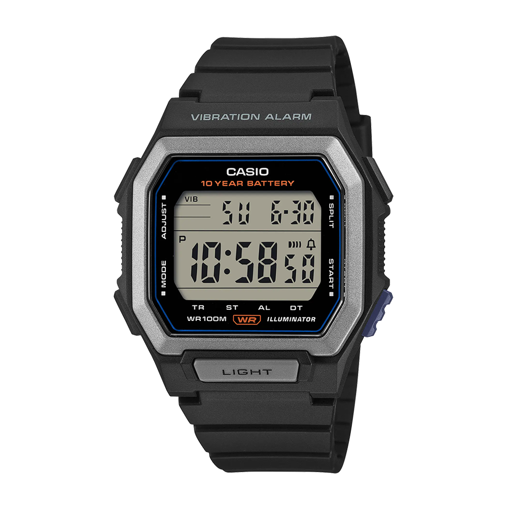 Casio W-738H-1AVDF Men's Black/Silver Digital Watch