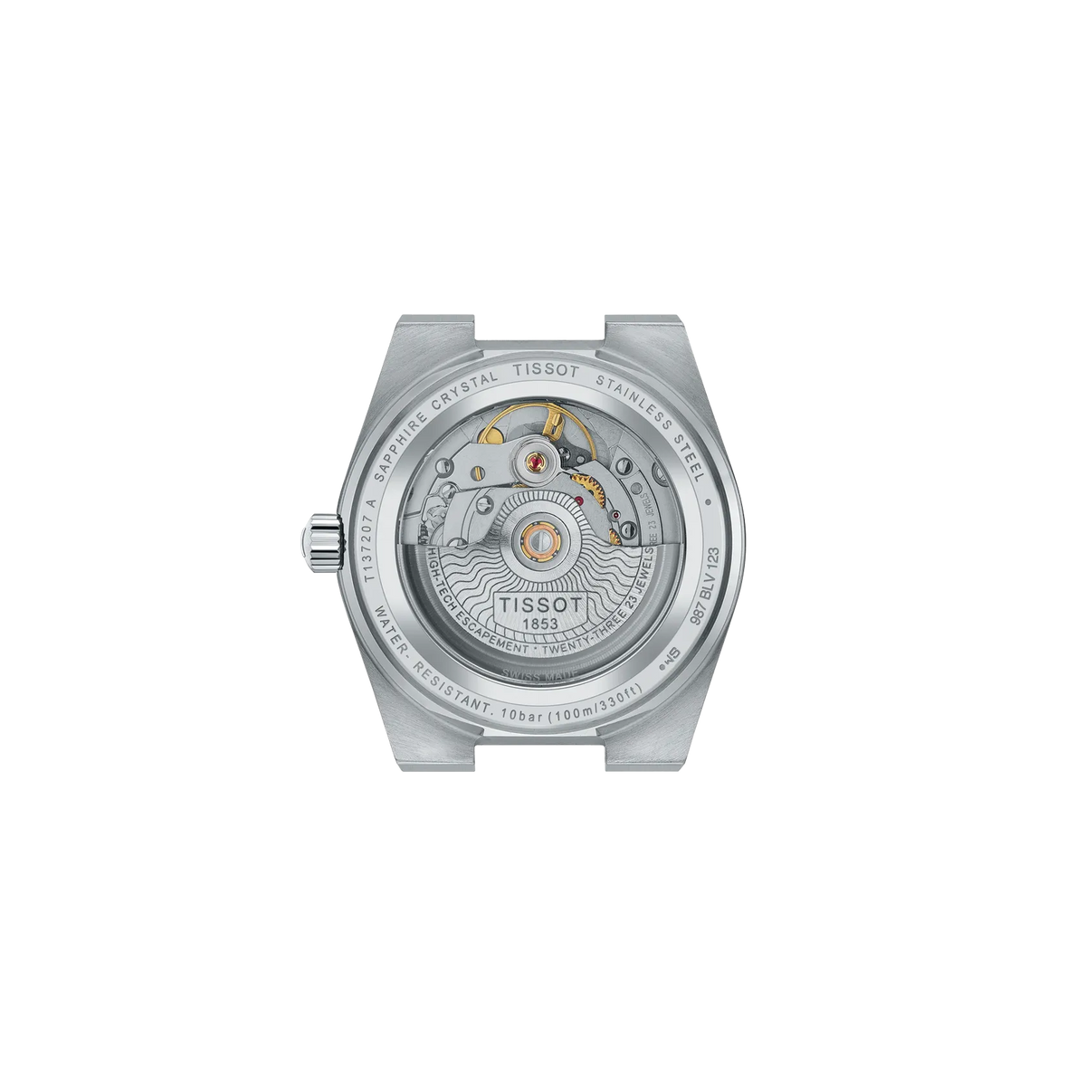 Tissot PRX 35mm T137.207.11.051.00 Unisex Automatic Watch - caseback / rear (image 3)