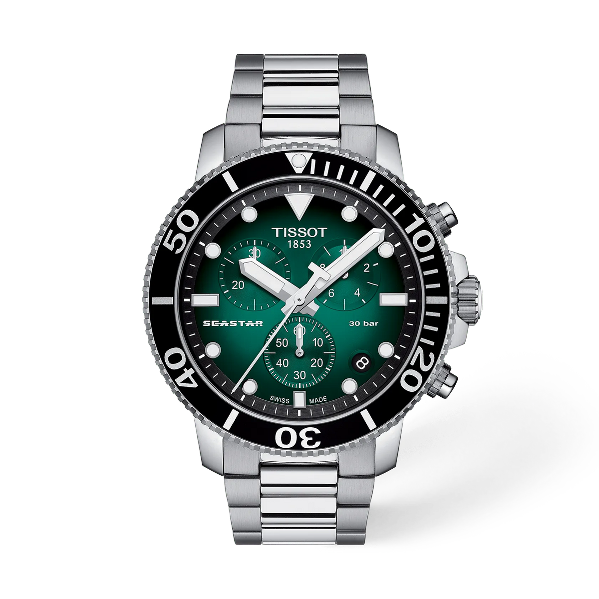 Tissot Seastar 1000 45.5mm T120.417.11.091.01 Men's Quartz Chronograph Watch - front (image 1)