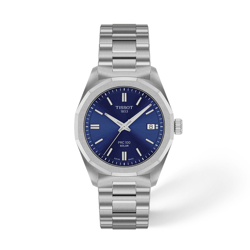 Tissot PRC 100 Solar 34mm T151.822.11.041.00 Women's Solar Quartz Watch - front view