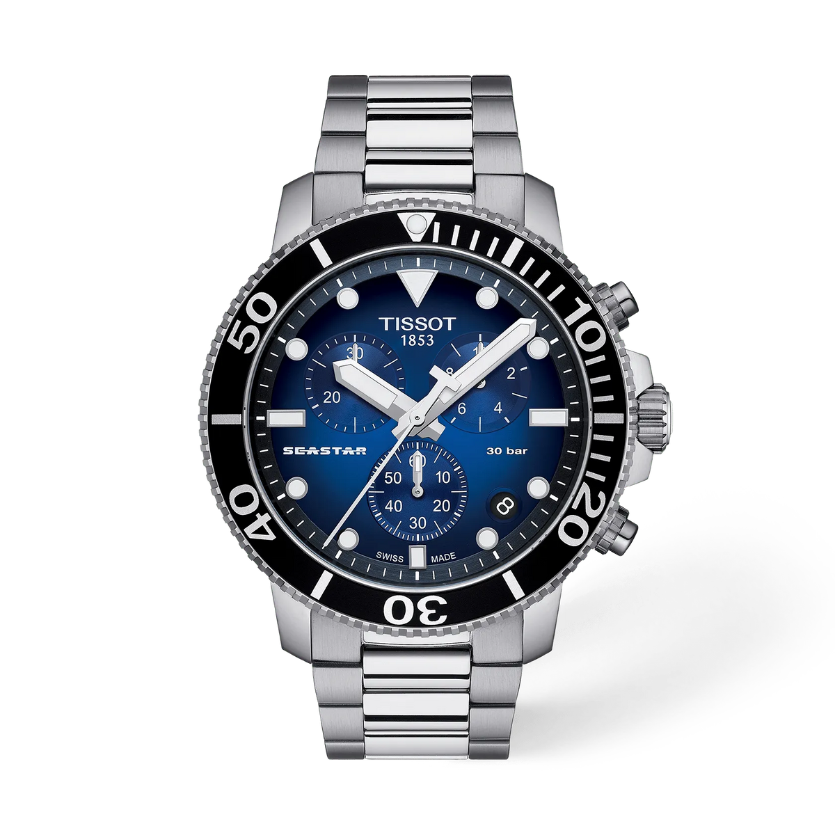 Tissot Seastar 1000 45.5mm T120.417.11.041.01 Men's Quartz Chronograph Watch - front (image 1)