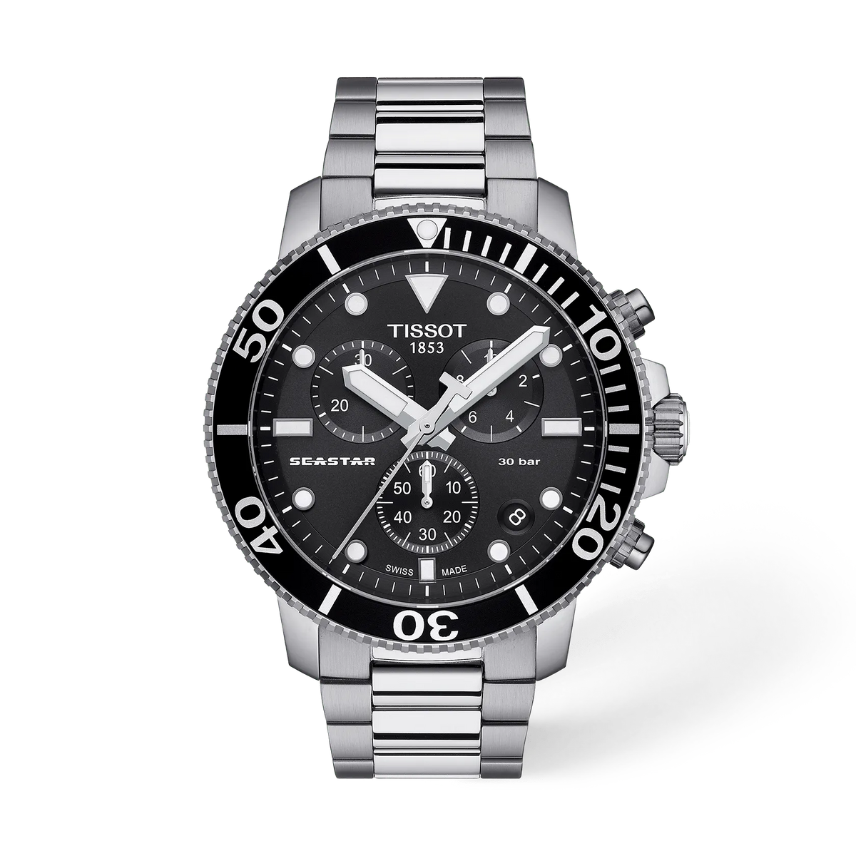 Tissot Seastar 1000 45.5mm T120.417.11.051.00 Men's Quartz Chronograph Watch - front (image 1)