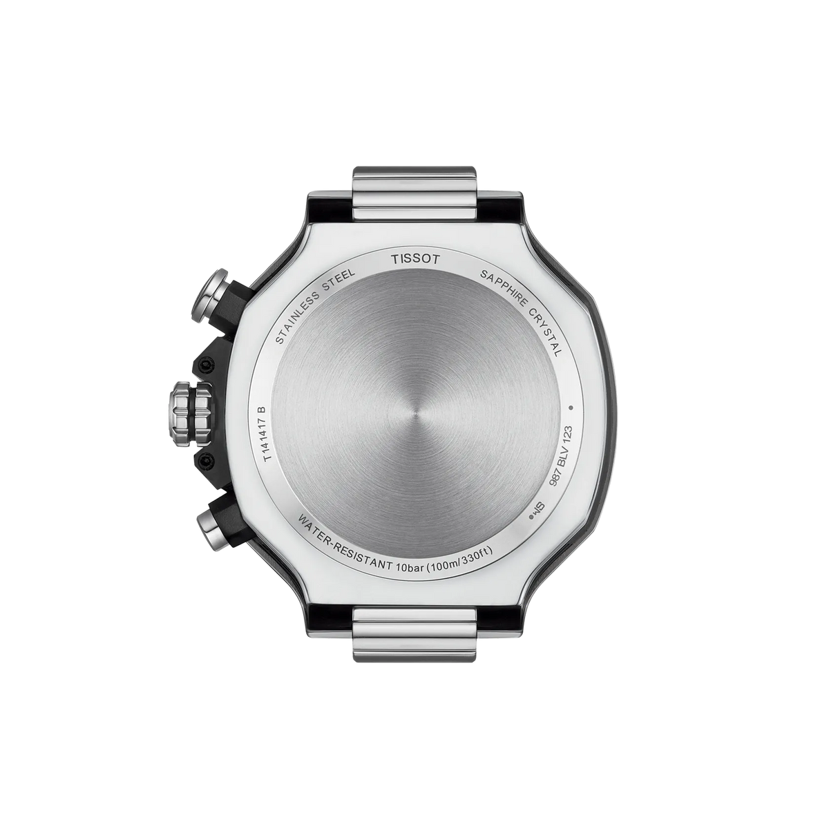 Tissot T-Race 45mm T141.417.11.041.00 Men's Quartz Chronograph Watch - caseback / rear (image 3)