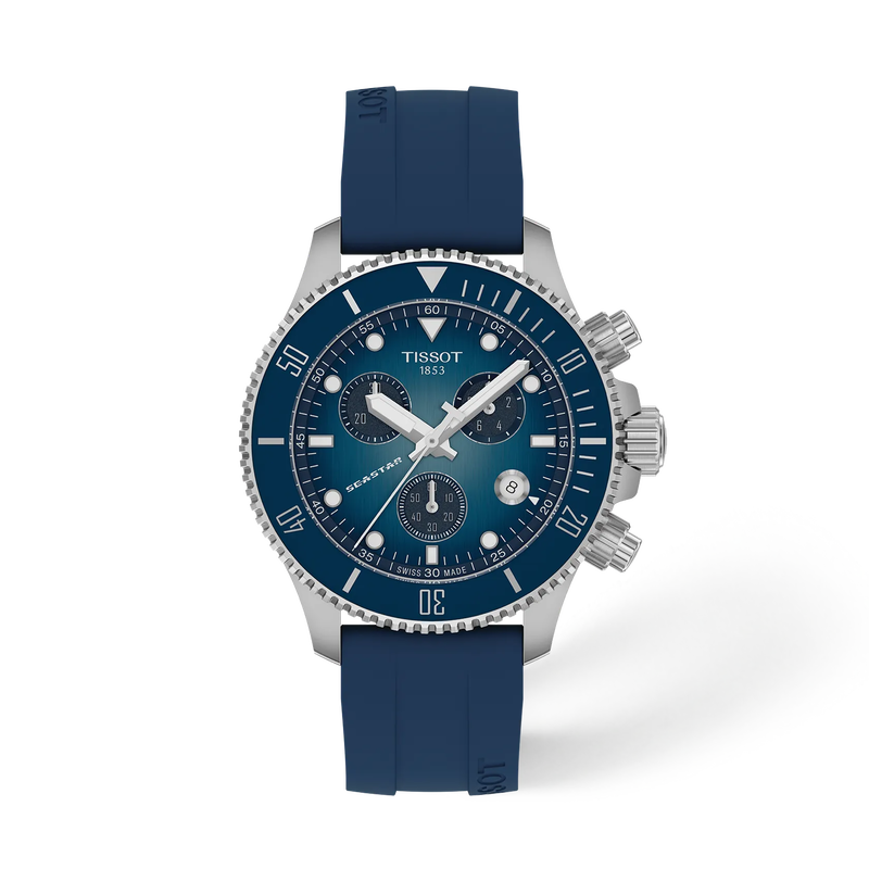 Tissot Seastar 1000 38mm T120.217.17.041.00 Unisex Quartz Chronograph Watch - front view
