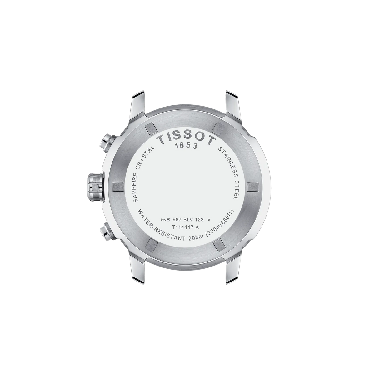 Tissot PRC 200 43mm T114.417.17.057.00 Men's Quartz Chronograph Watch - caseback / rear (image 3)